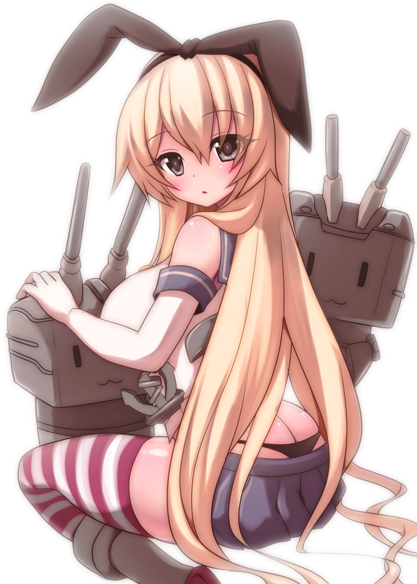 shimakaze and rensouhou-chan (kantai collection) drawn by shiroie_mika