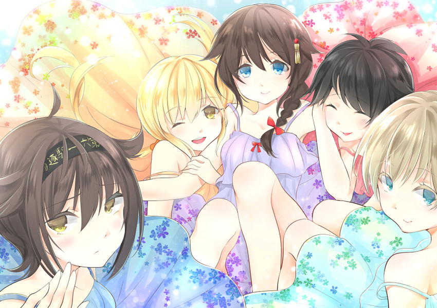 shigure, shigure kai ni, z1 leberecht maass, mogami, satsuki, and 1 more (kantai collection) drawn by himawarino-tane