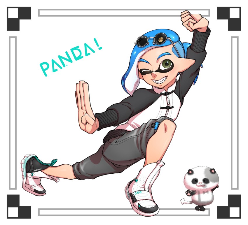 inkling player character, inkling boy, li'l judd, and kouhai (splatoon) drawn by souzaipan