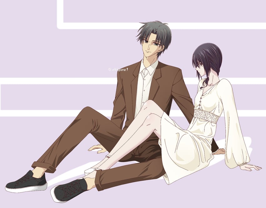 sohma akito and sohma shigure (fruits basket) drawn by akigure1