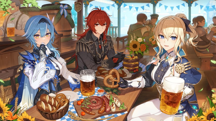 eula, jean, and diluc (genshin impact)