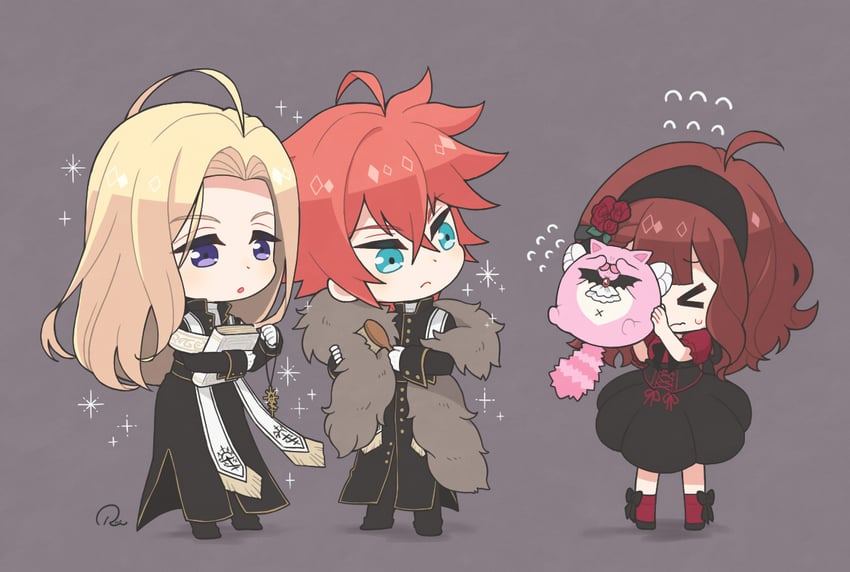 ani inako, gurimaru, narek ischl de milidonia, and vino von lomzard (dame x prince) drawn by ruei_(chicking)