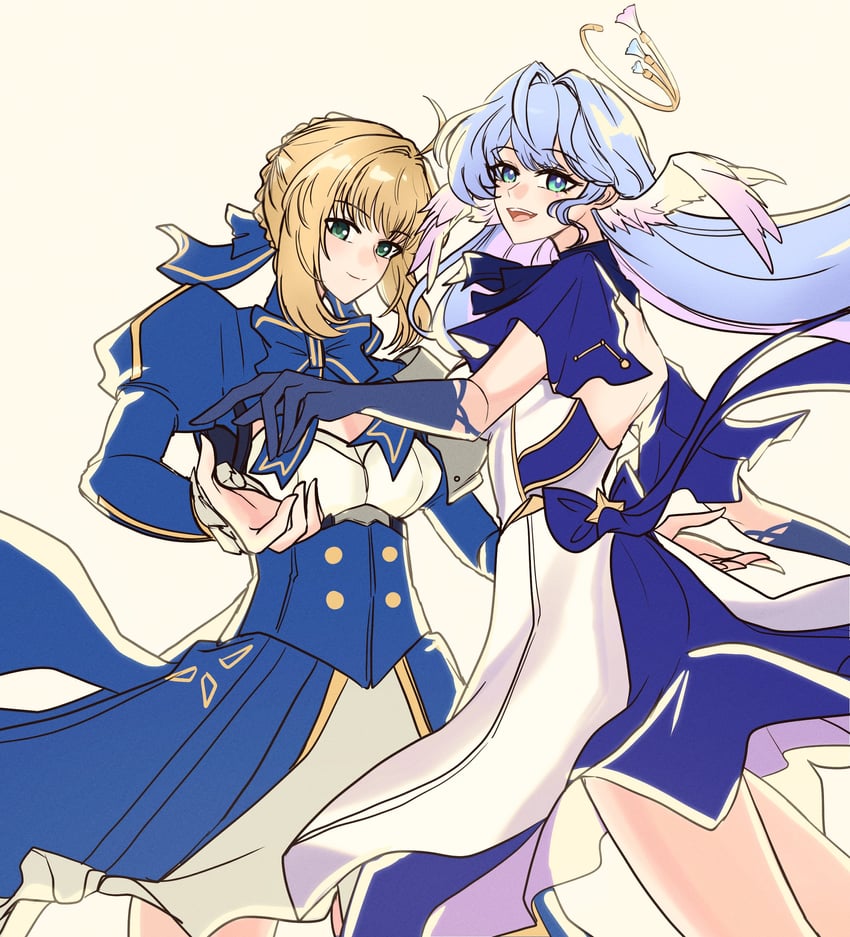 artoria pendragon, saber, and robin (fate and 3 more) drawn by choikfu