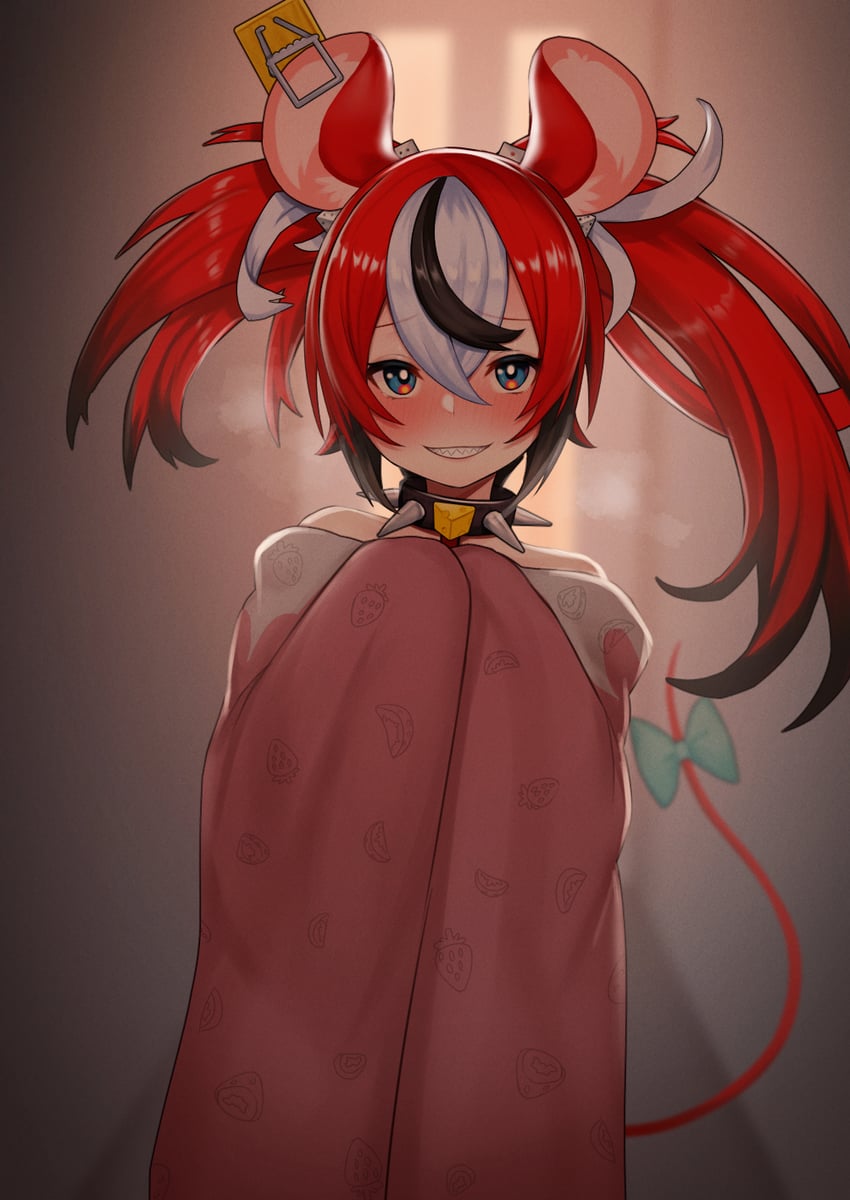 hakos baelz (hololive and 1 more) drawn by emoto_shikeko