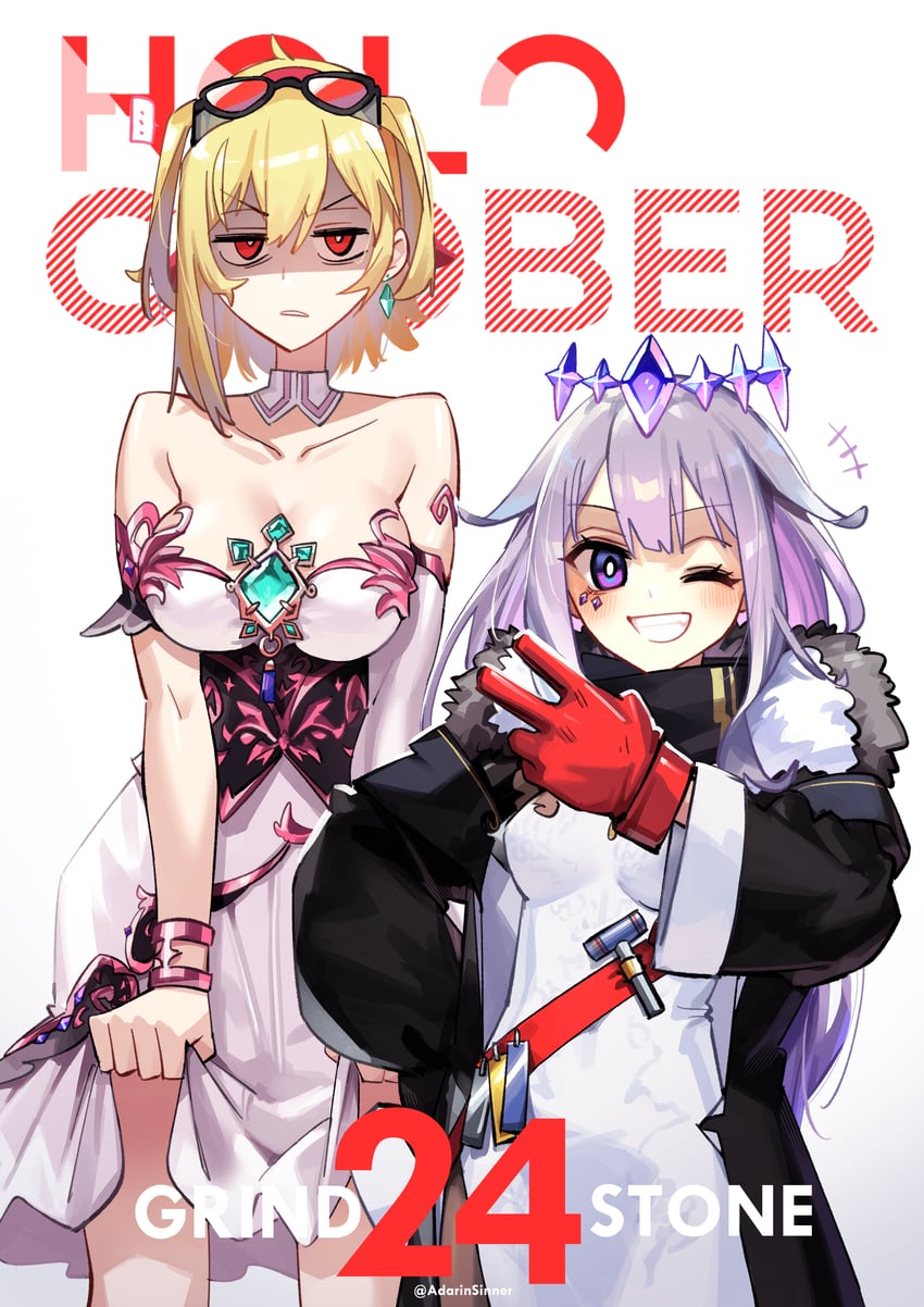 koseki bijou, kaela kovalskia, and dadseki (hololive and 2 more) drawn by adarin
