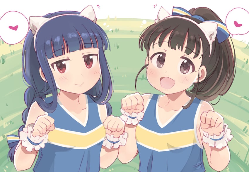 sajo yukimi and fukuyama mai (idolmaster and 1 more) drawn by 4040_(abonriya)