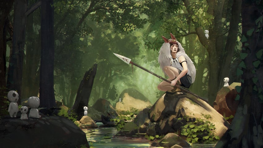 san (studio ghibli and 1 more) drawn by martha3