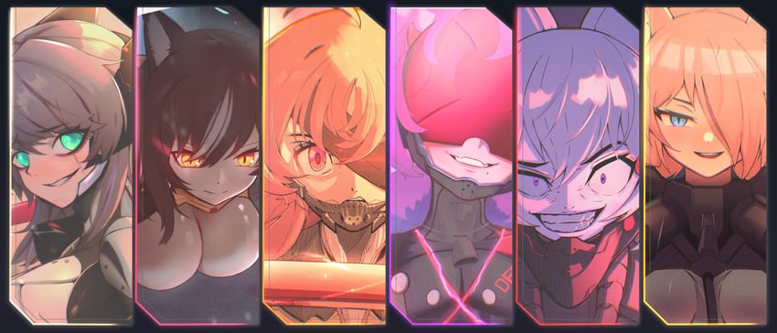 raiden, pipkin pippa, tenma maemi, kaneko lumi, chisaka airi, and 6 more (metal gear and 2 more) drawn by miltaire94