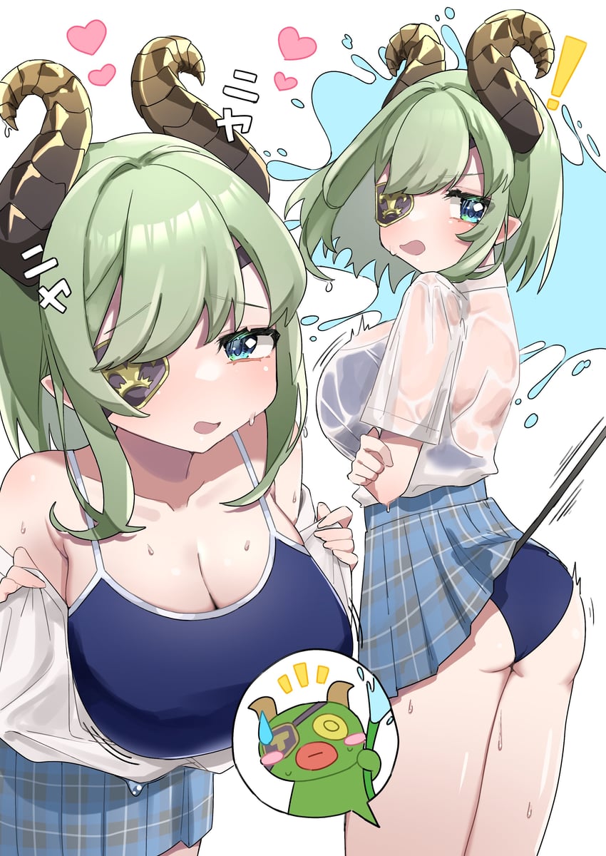 sekishiro mico and tsukaima (nanashi inc.) drawn by tamotsu_(mary)
