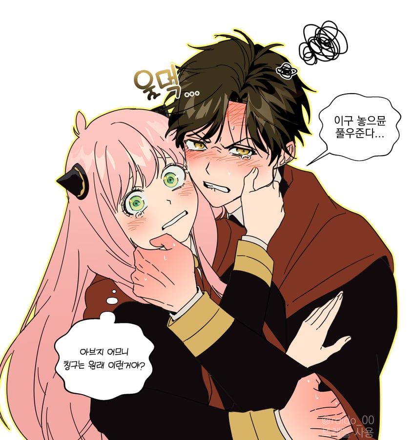 anya and damian desmond (spy x family) drawn by roido_0
