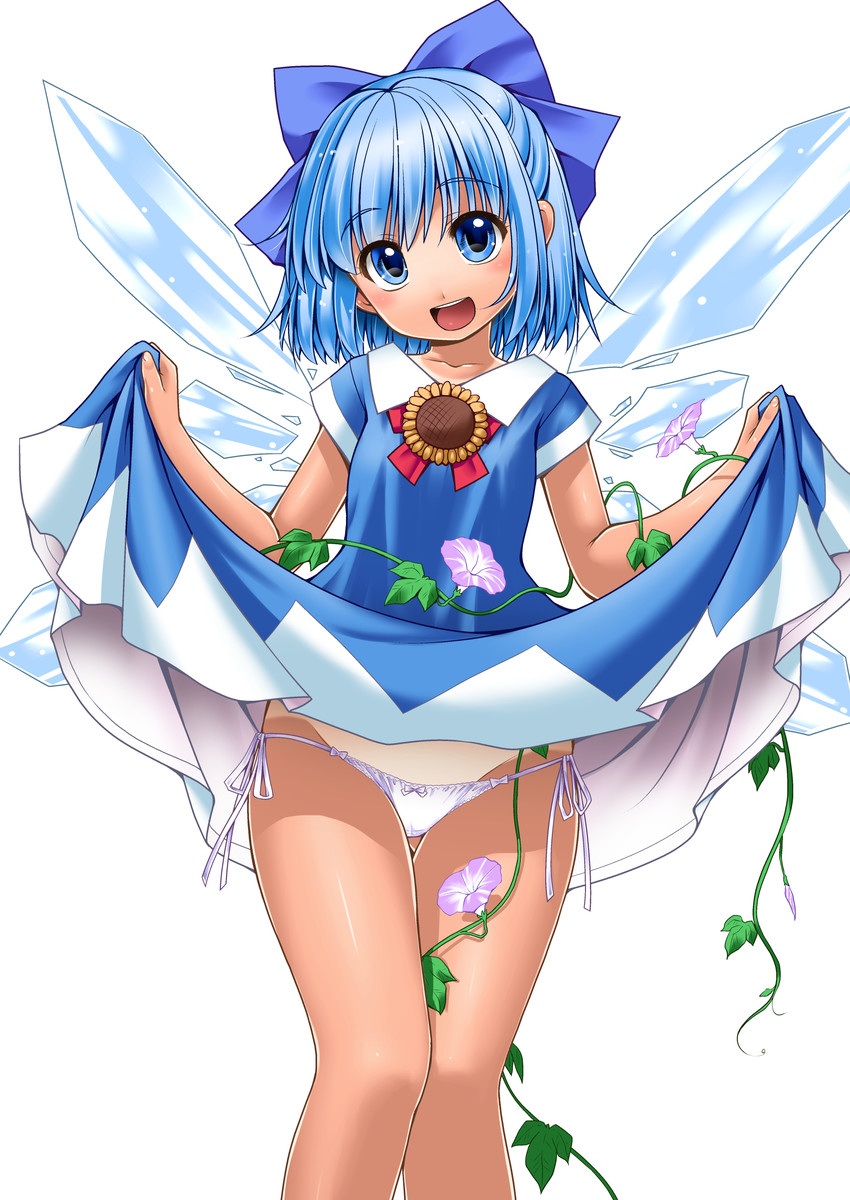 cirno and tanned cirno (touhou) drawn by tomoki_tomonori