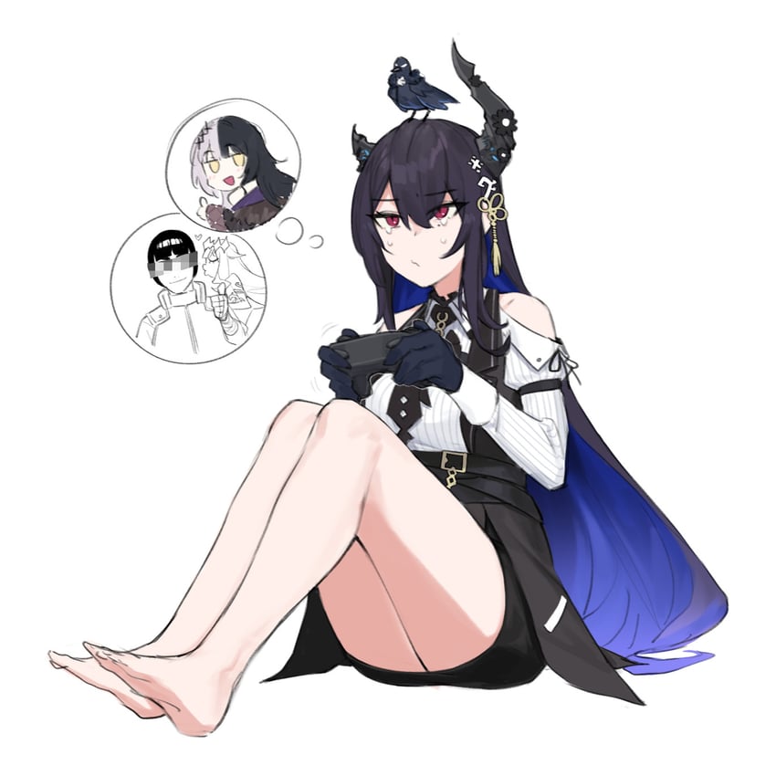 shiori novella, nerissa ravencroft, koseki bijou, rock lee, and shadow (hololive and 2 more) drawn by dasdokter