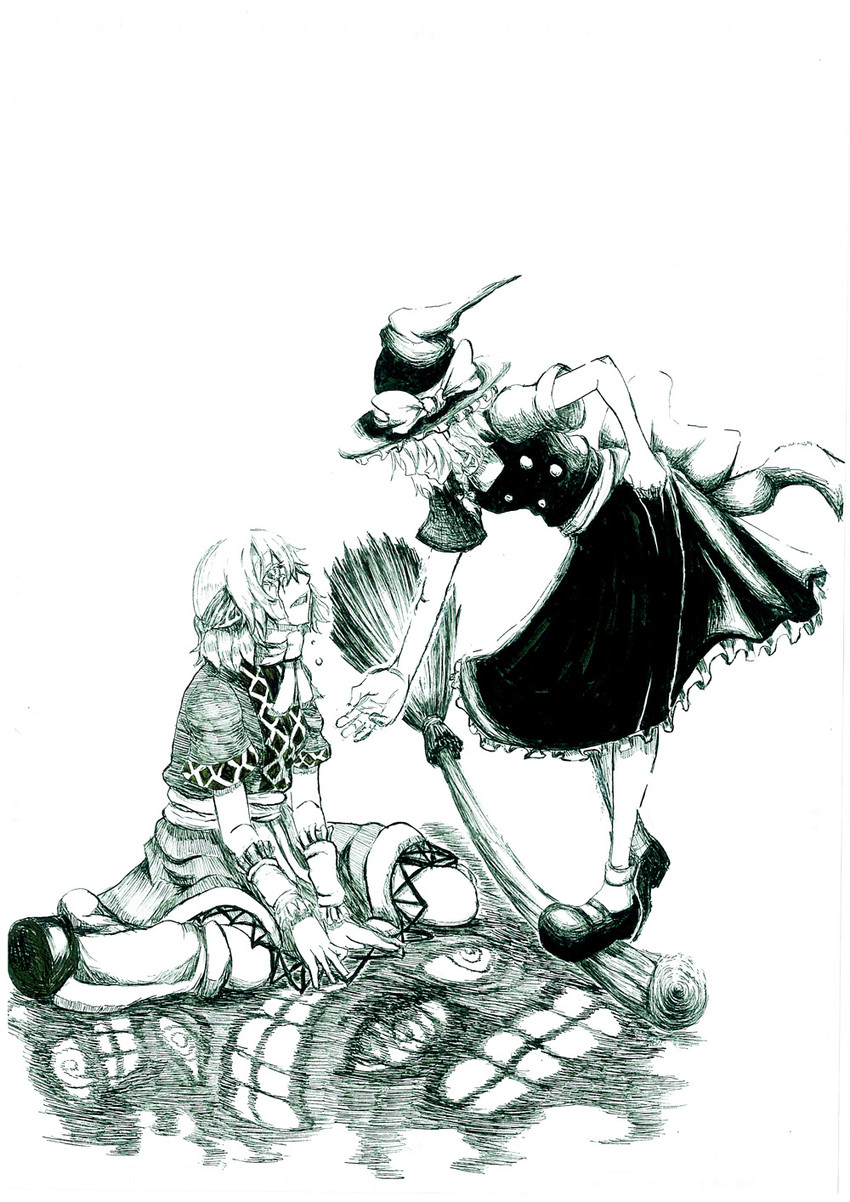 kirisame marisa and mizuhashi parsee (touhou) drawn by toro_(transista_goaway)