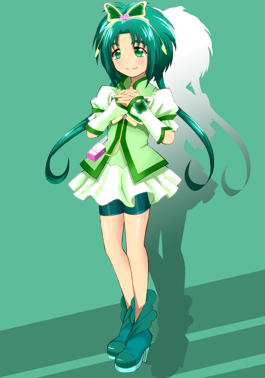 akimoto komachi and cure mint (precure and 1 more) drawn by gyuniku
