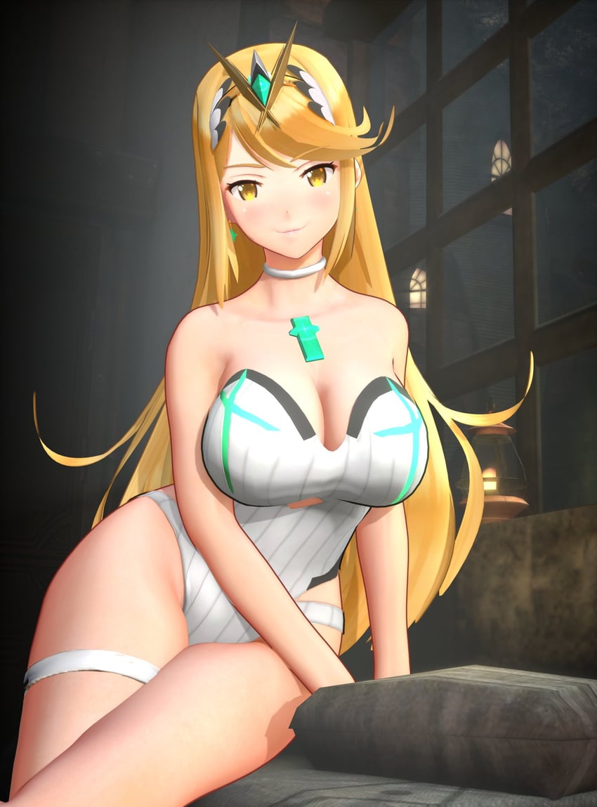 mythra (xenoblade chronicles and 1 more) drawn by blobcg