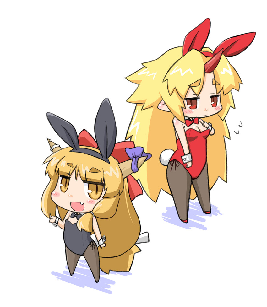 ibuki suika and hoshiguma yuugi (touhou) drawn by nekoyama