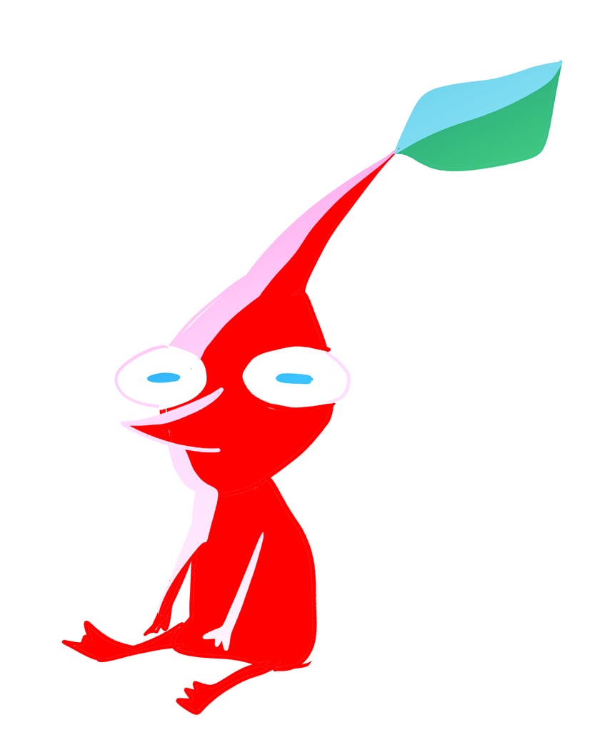 red pikmin (pikmin) drawn by iat-418