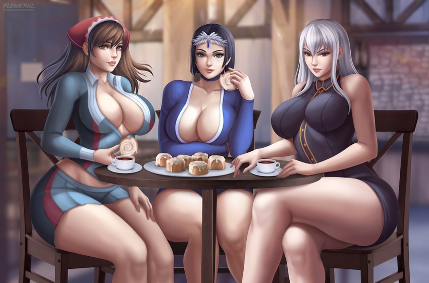 selvaria bles, alicia melchiott, and cordelia gi randgriz (senjou no valkyria and 1 more) drawn by flowerxl