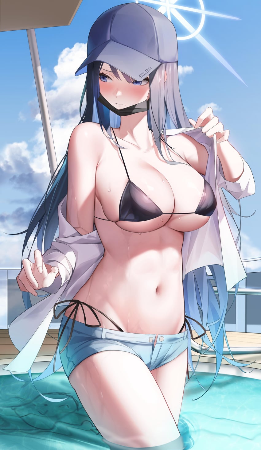 sensei, doodle sensei, and saori (blue archive) drawn by dodari