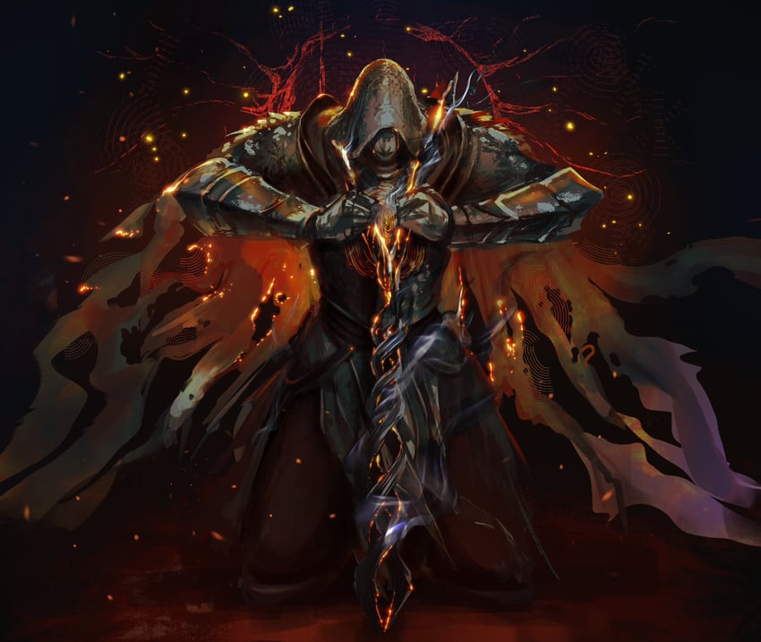 tarnished, lord of the frenzied flame, and pidge (elden ring) drawn by dovahcaine