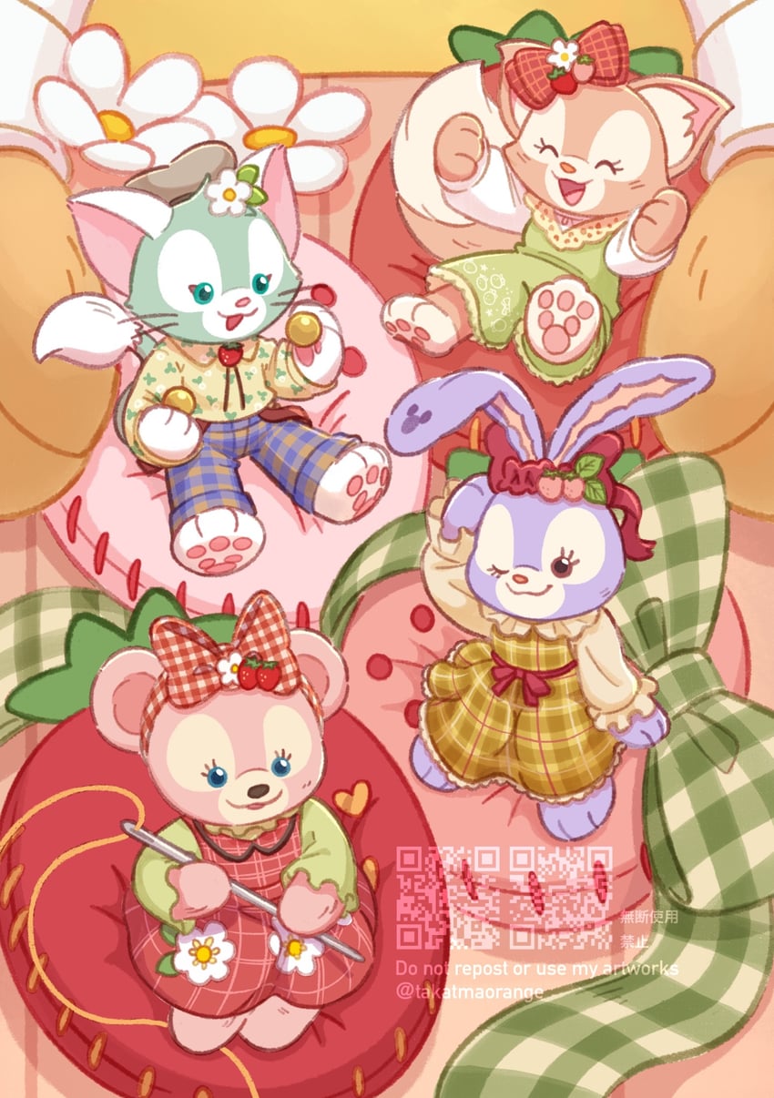 stellalou, shelliemay, gelatoni, and linabell (duffy and friends and 1 more) drawn by takatmaorange