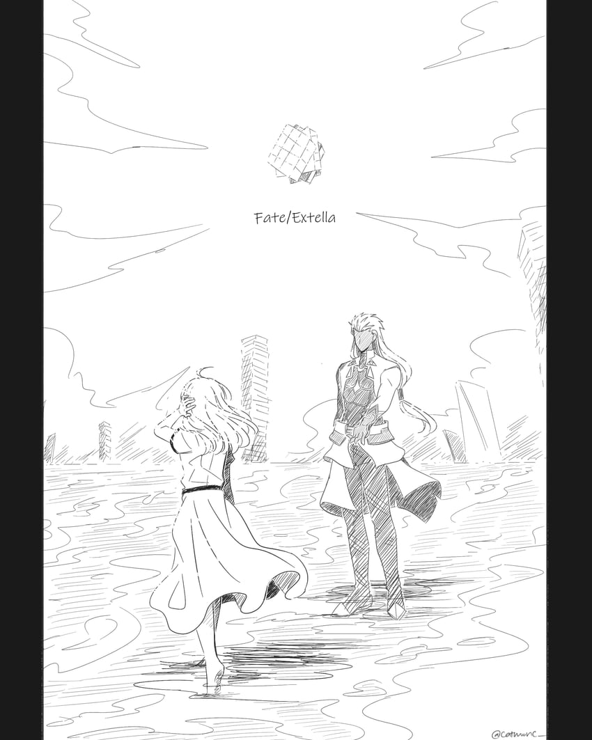 artoria pendragon, saber, and archer (fate and 3 more) drawn by alleycat_nd