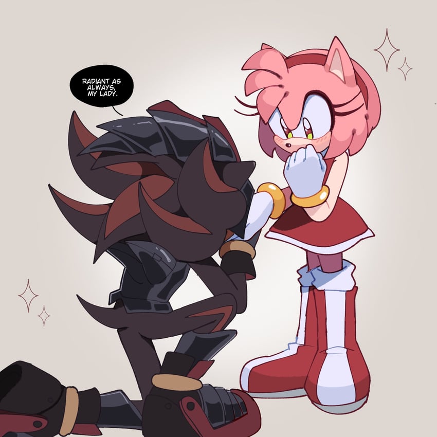shadow the hedgehog, amy rose, and lancelot (sonic and 1 more) drawn by kumo_zd