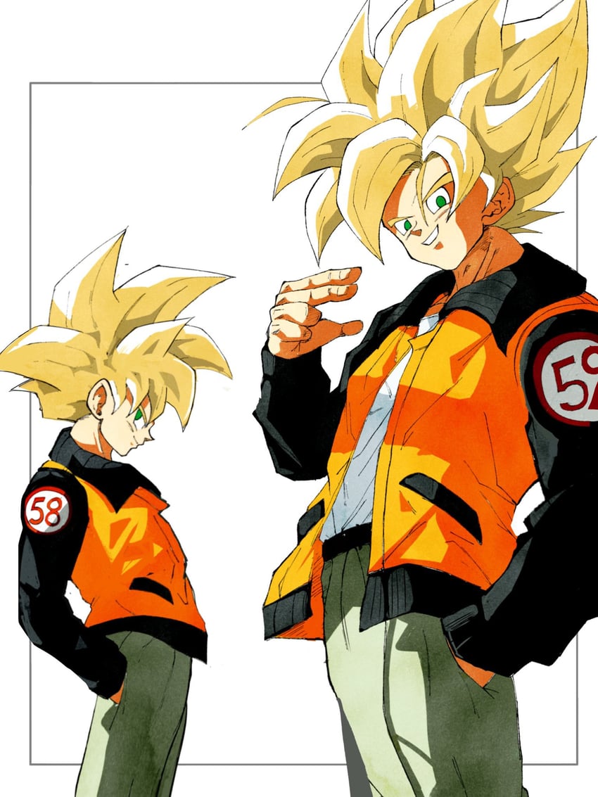 son goku and son gohan (dragon ball and 1 more) drawn by pato007711