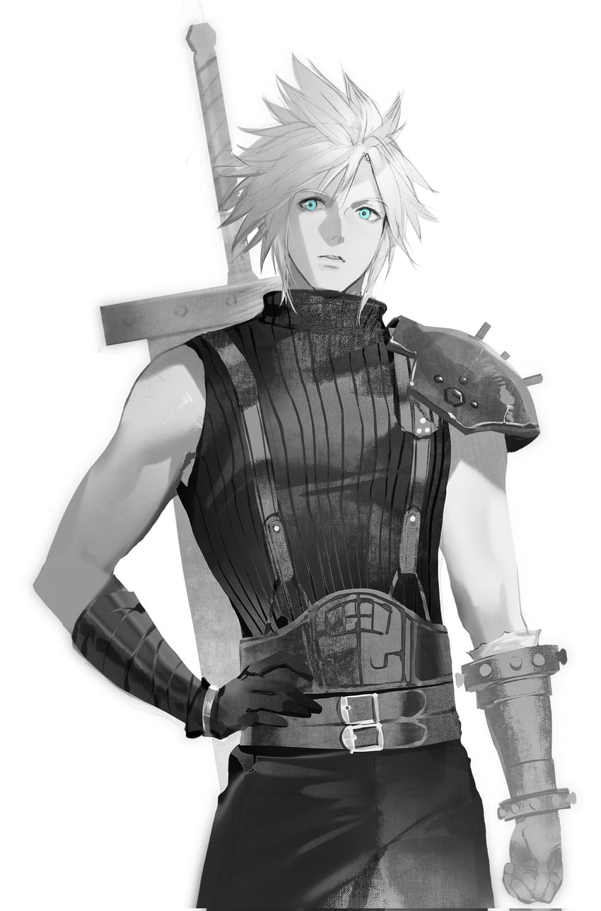 cloud strife (final fantasy and 2 more) drawn by xianyu314