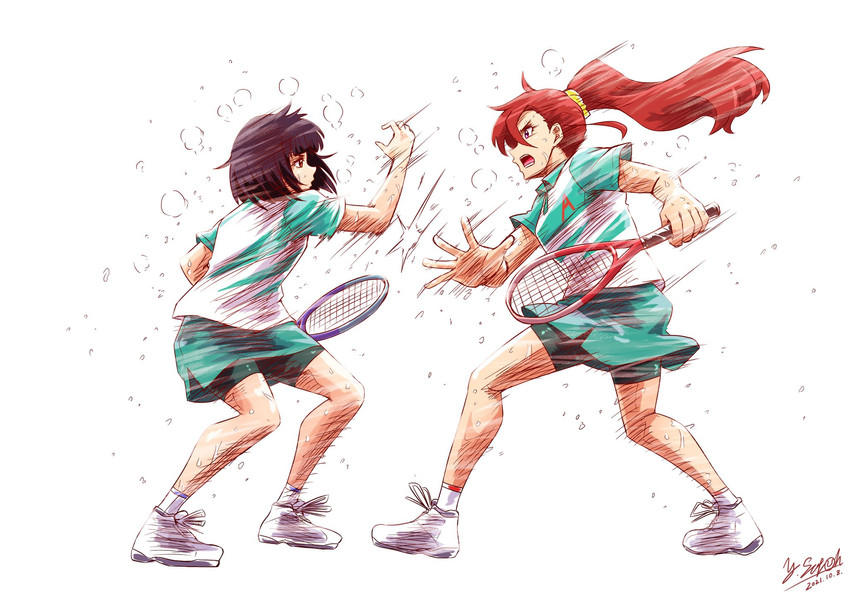takizawa asuka and shiratori yuriko (precure and 2 more) drawn by satou_yasu