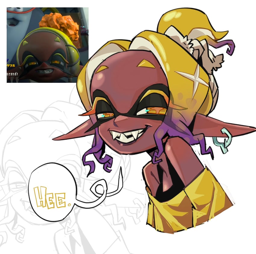 frye (splatoon and 1 more) drawn by jiuzhua-rio