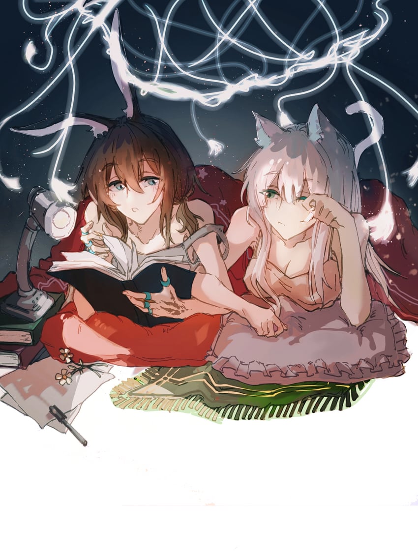 amiya and rosmontis (arknights) drawn by e-fa-dorn