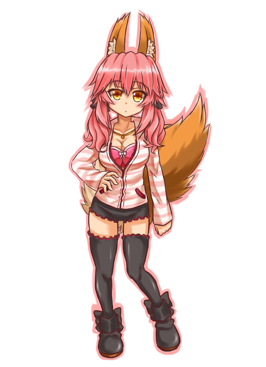 tamamo and tamamo no mae (fate and 1 more) drawn by gankon
