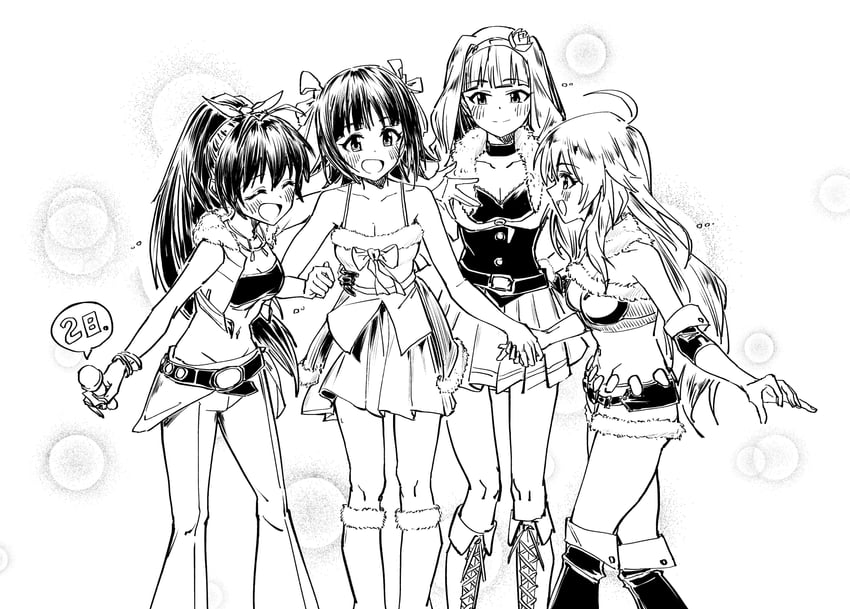hoshii miki, amami haruka, shijou takane, and ganaha hibiki (idolmaster and 1 more) drawn by bakawahitori