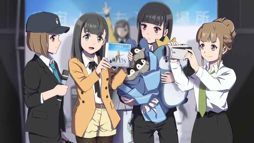miyake hinata, kobuchizawa shirase, tamaki mari, and shiraishi yuzuki (sora yori mo tooi basho) drawn by laofuzi_dai_bansho