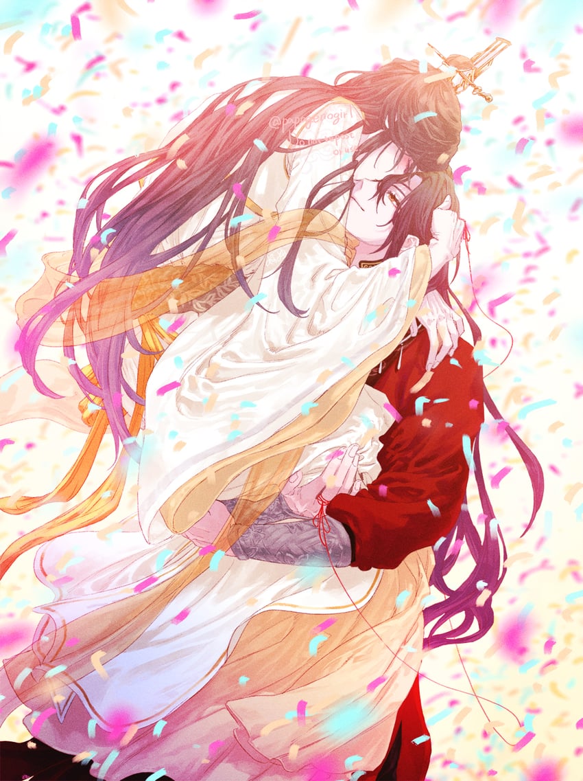 xie lian and hua cheng (tianguan cifu) drawn by papagenogirl