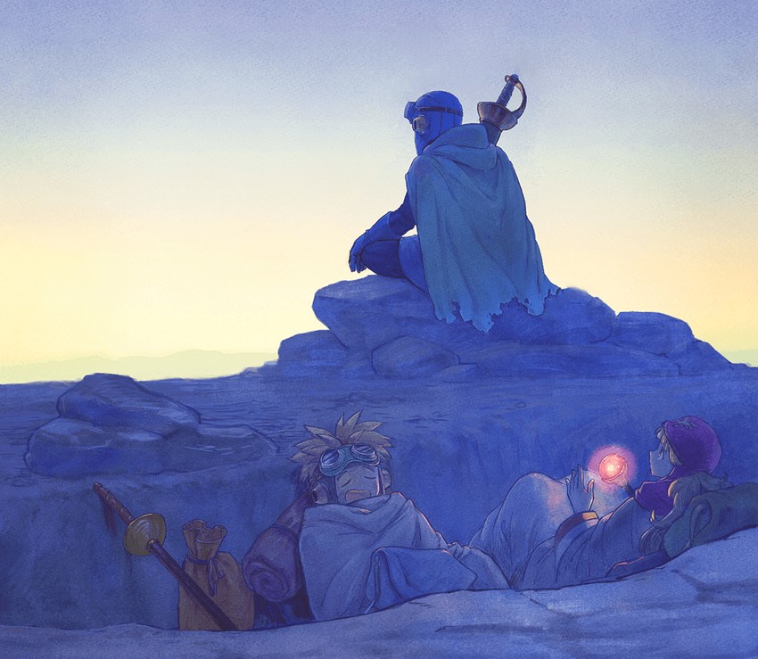 princess of moonbrook, prince of lorasia, and prince of samantoria (dragon quest and 1 more) drawn by yuza