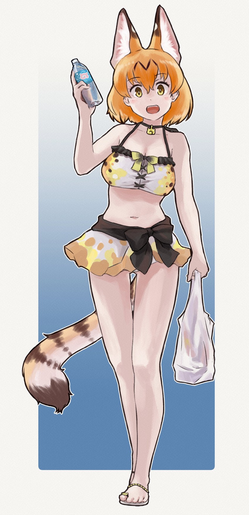 serval (kemono friends and 1 more) drawn by toriny