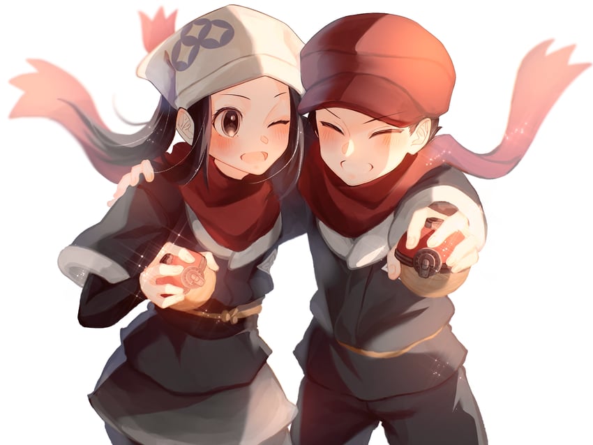 akari and rei (pokemon and 1 more) drawn by violet_(mesy4285)