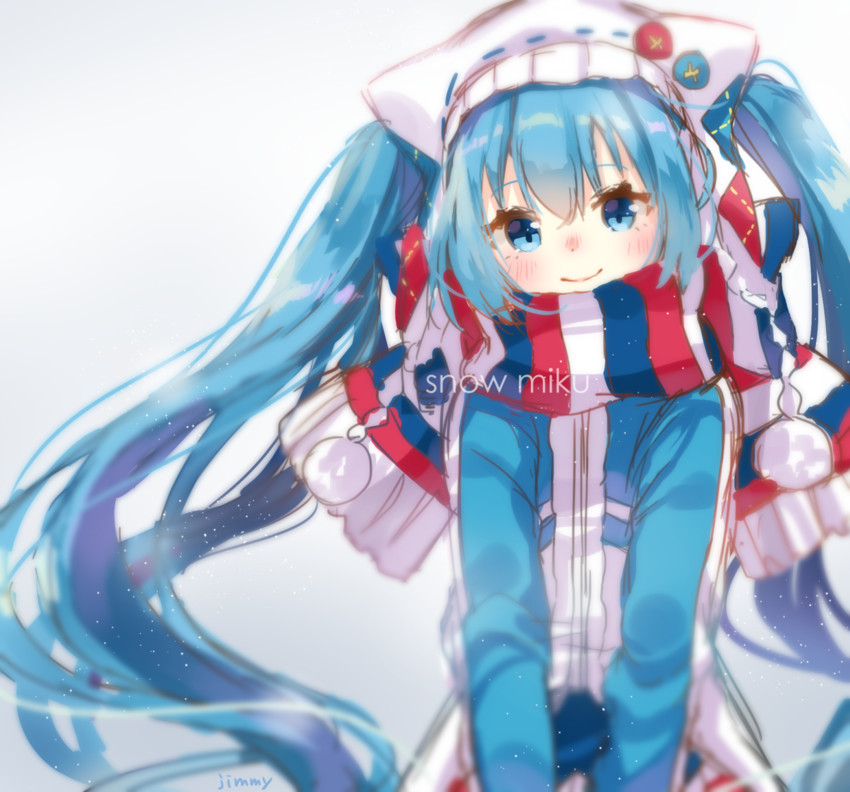 hatsune miku and yuki miku (vocaloid) drawn by jimmy_madomagi