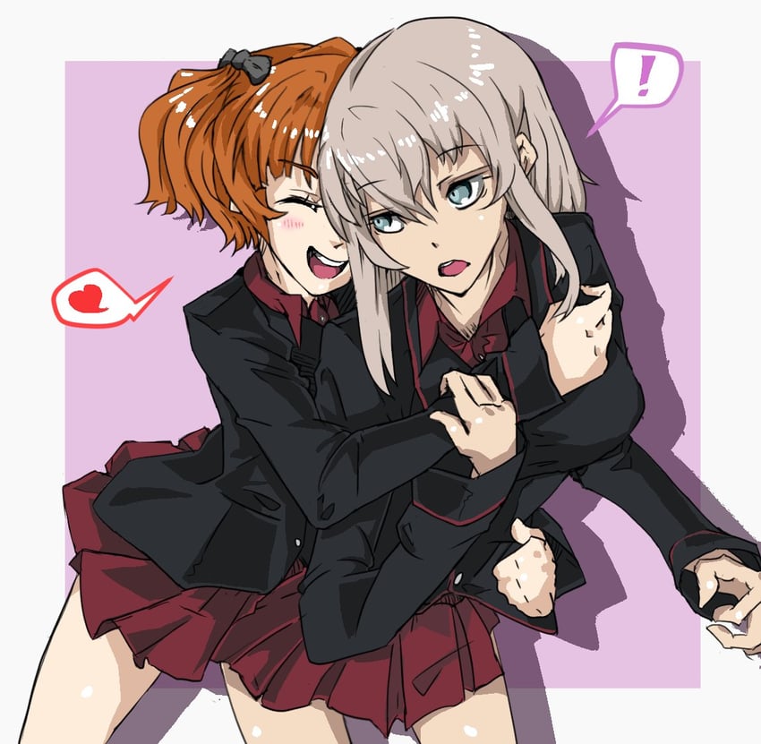 itsumi erika and rou leila (girls und panzer and 1 more) drawn by wani02