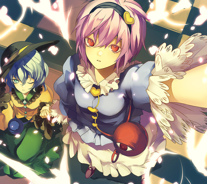 komeiji koishi and komeiji satori (touhou) drawn by eredhen
