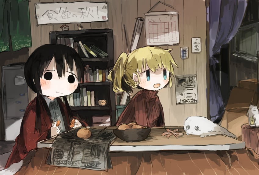 chito, yuuri, and nuko (shoujo shuumatsu ryokou) drawn by tenpibo_ramune