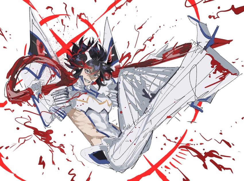 matoi ryuuko and junketsu (kill la kill) drawn by jiangk728