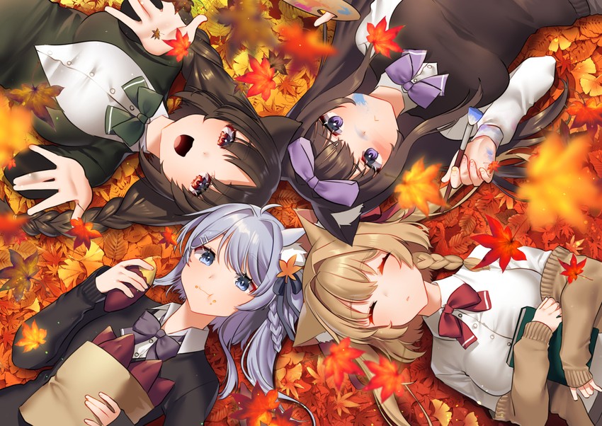 ooshio, asashio, arashio, and michishio (azur lane) drawn by akagi_kurage
