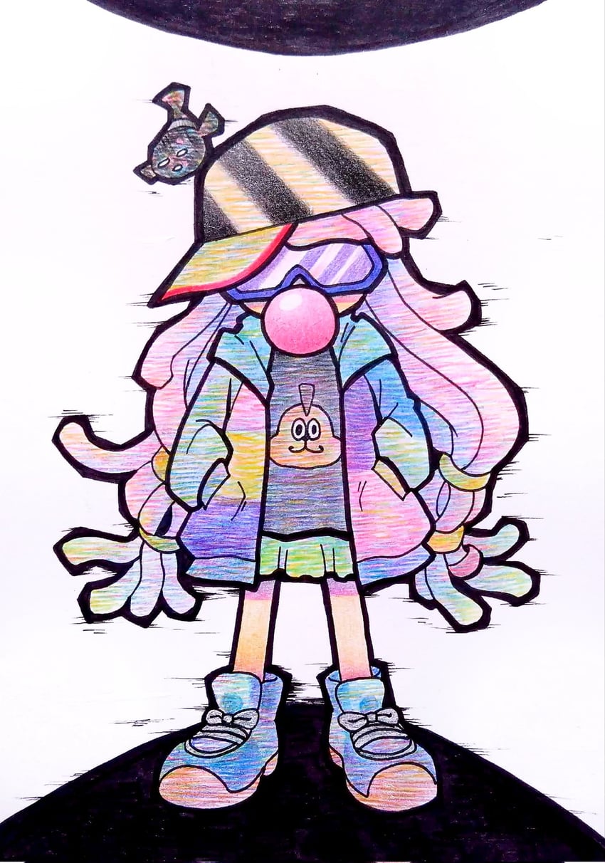 harmony and harmony's clownfish (splatoon and 1 more) drawn by co_ma_tsu_na