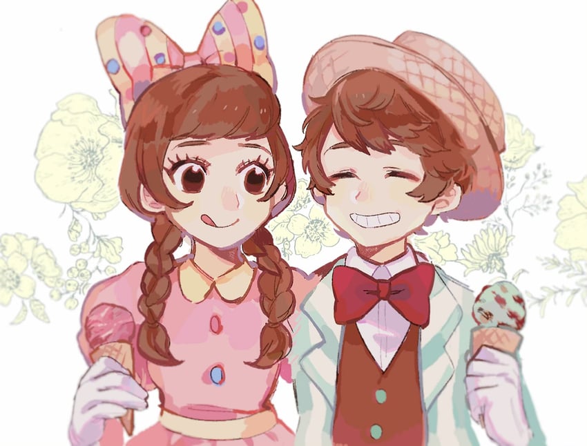 mickey mouse and minnie mouse (mickey mouse & friends and 1 more) drawn by moov_(mb_52)