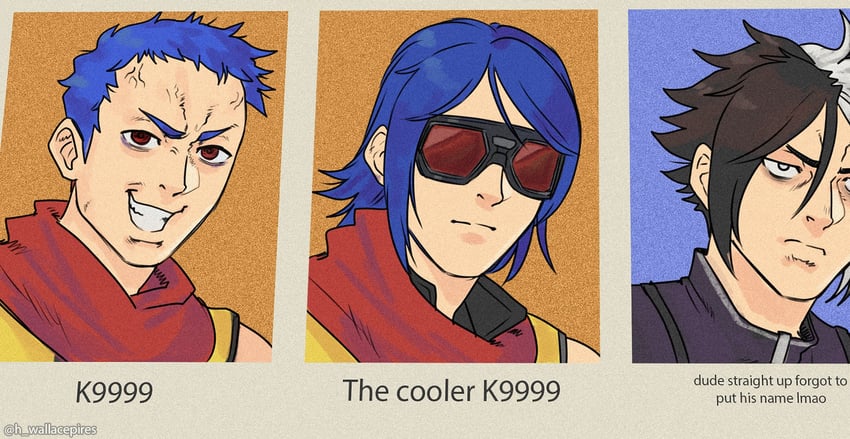 nameless, k9999, and krohnen (the king of fighters and 1 more) drawn by wallace_pires