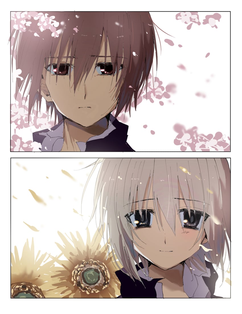 natsume kei and kusanagi naoya (sakura no uta and 1 more) drawn by kasukasugom1