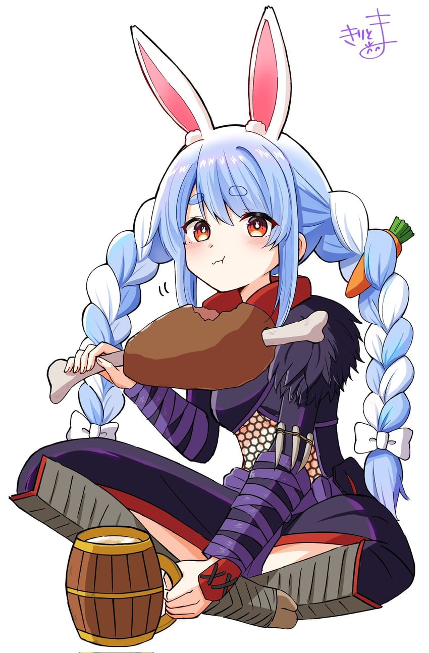 usada pekora (hololive and 1 more) drawn by kiritoma